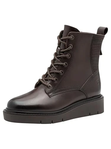 Tamaris Comfort Women’s Lace-Up Ankle Boots Platform, Espresso, 5 UK