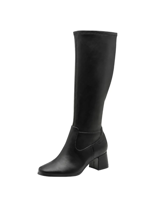 Tamaris Comfort Women’s Knee-High Boots with Block Heel, Black, 4 UK