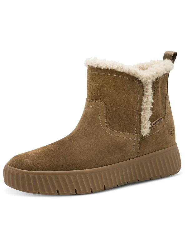 Tamaris Comfort Women’s Step-In Leather Ankle Boots Lined, Cappuccino, 6,5 UK - Image 1