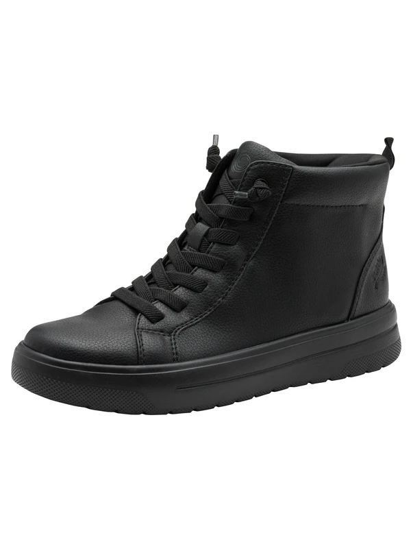 Jana Women’s Step-In High Sneakers Comfortable Wide Fit Vegan, Black, 4 UK