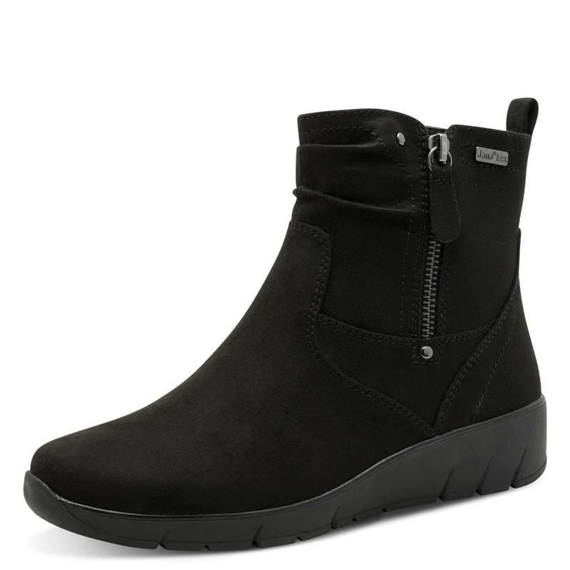 Jana Women’s Ankle Boots with Zip Vegan, Black Uni, 5 UK