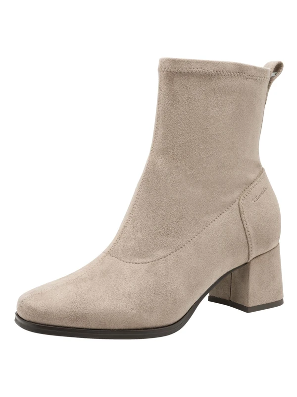 Tamaris Comfort Women’s Pointed Ankle Boots with Block Heel, Grey, 7,5 UK