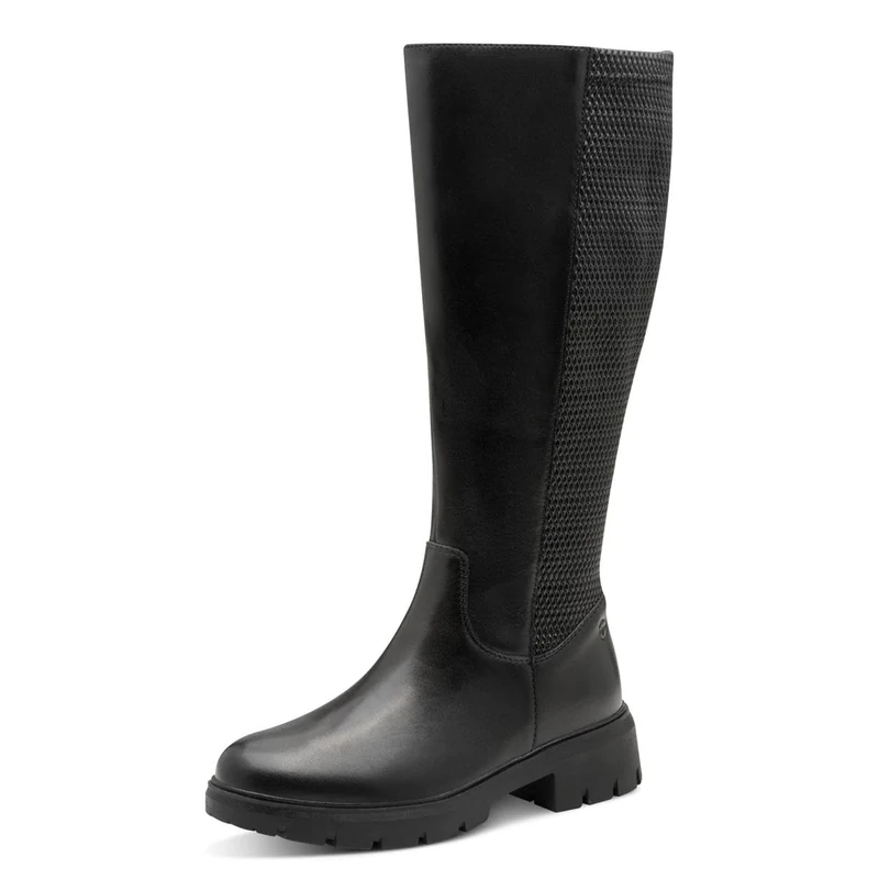 Tamaris Comfort Women’s Knee-High Boots with Zip, Black, 4 UK