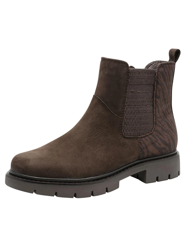 Tamaris Comfort Women’s Chelsea Boots with Zip Classic, Mocca Comb, 5 UK