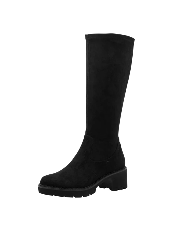 Tamaris Comfort Women’s Boots with Block Heel Water-Repellent, Black, 8 UK