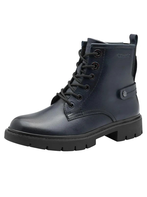 Tamaris Comfort Women’s Lace-Up Ankle Boots with Stretch, Navy, 3,5 UK