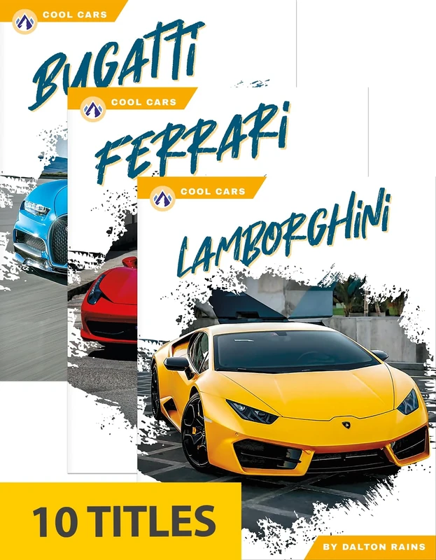 Cool Cars (Set of 10): Bmw / Ferrari / Lamborghini / Mclaren / Porsche / Bugatti / Jaguar / Maserati / Mercedes / Tesla - Image 1