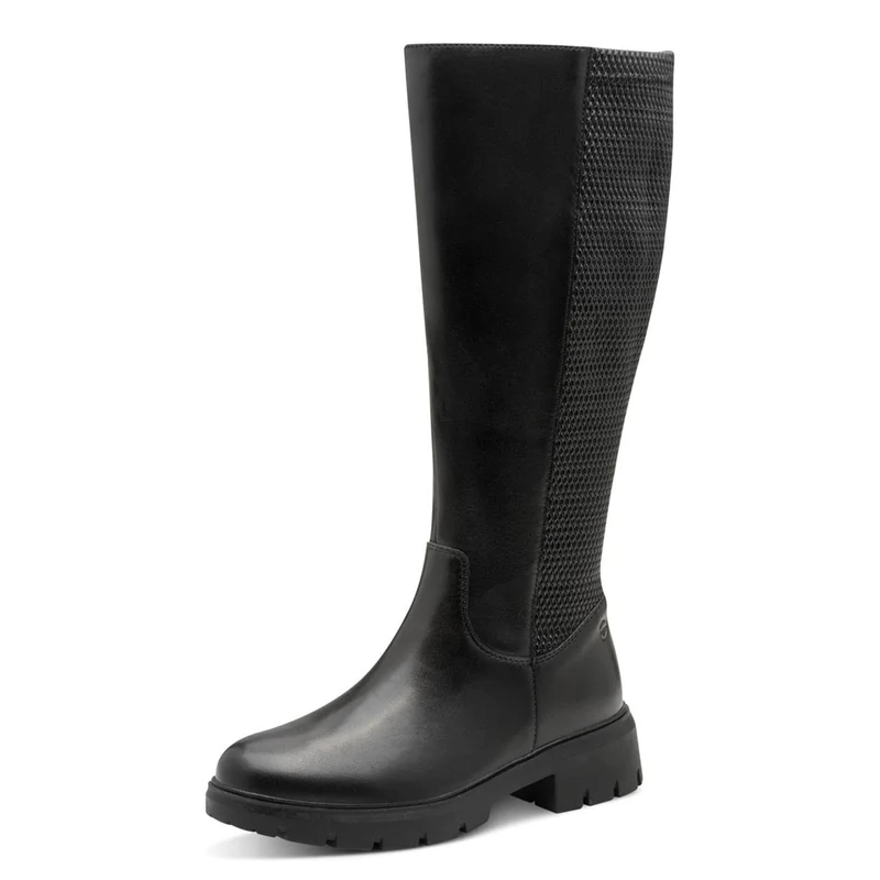 Tamaris Comfort Women’s Knee-High Boots with Zip, Black, 3,5 UK