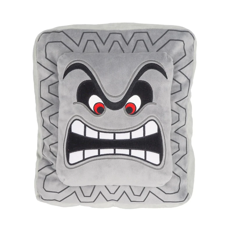 Nintendo Together+ - Super Mario Plush Toy - Thwomp 37 cm, Grey