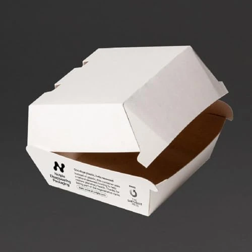 Notpla Clamshell Burger White (Pack 200)