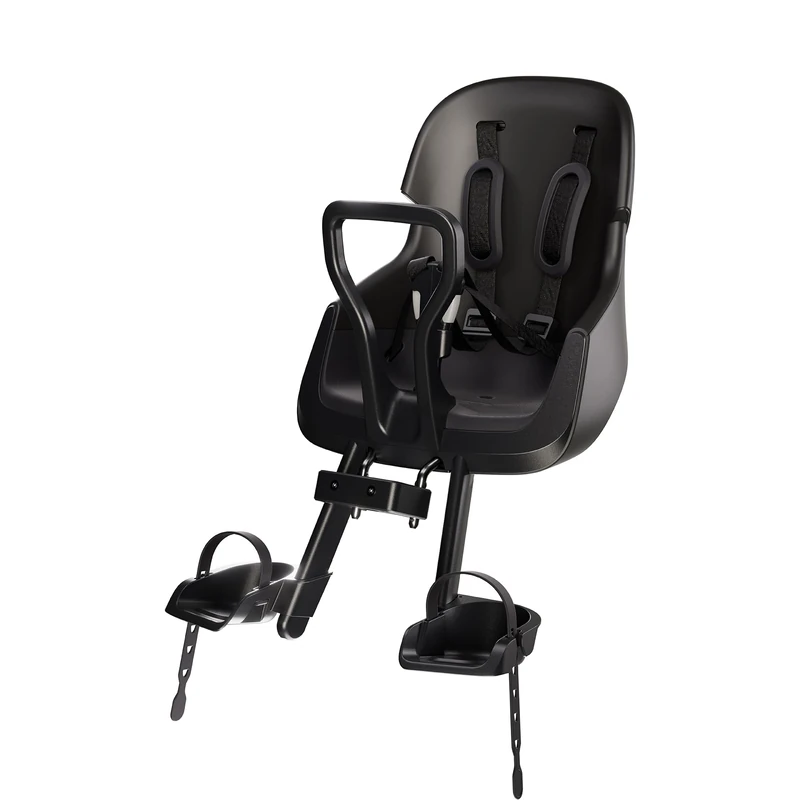 BOBIKE Front Bicycle Baby Seat Exclusive Evolve Mini – Front Mounted Toddler Bike Child Seat, Head Tube Mount, Wrap-Around Design, Adjustable Footrests, 9–36 Months, Up to 15 kg