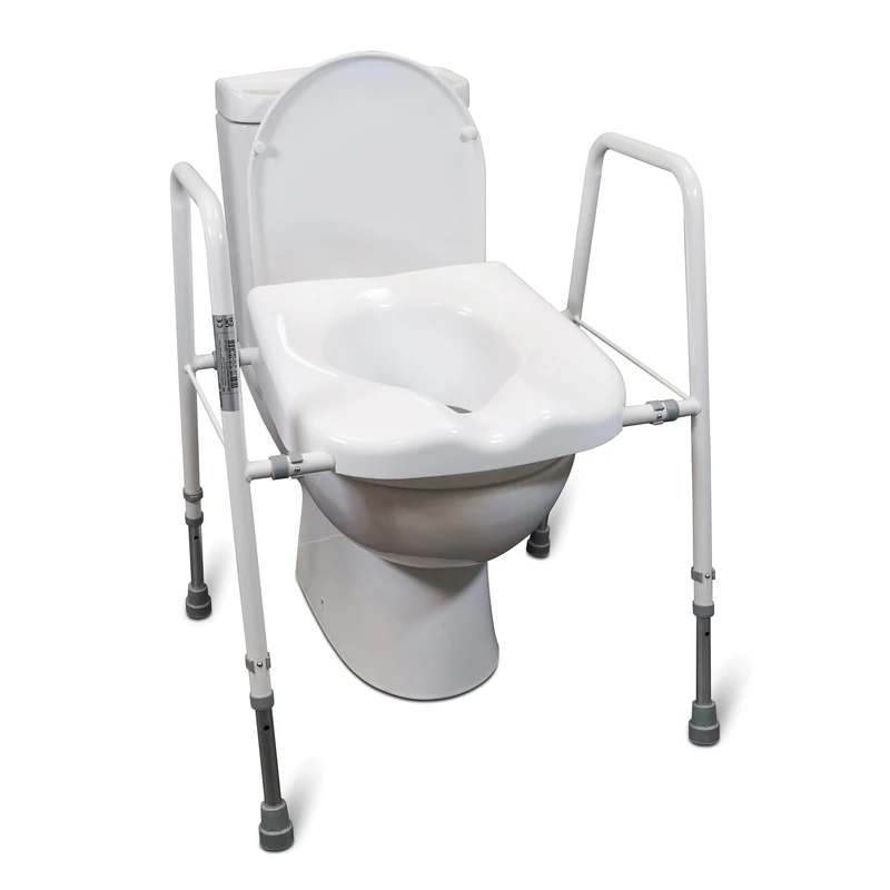 Aluminium Solo President Width Adjustable Toilet Seat and Frame