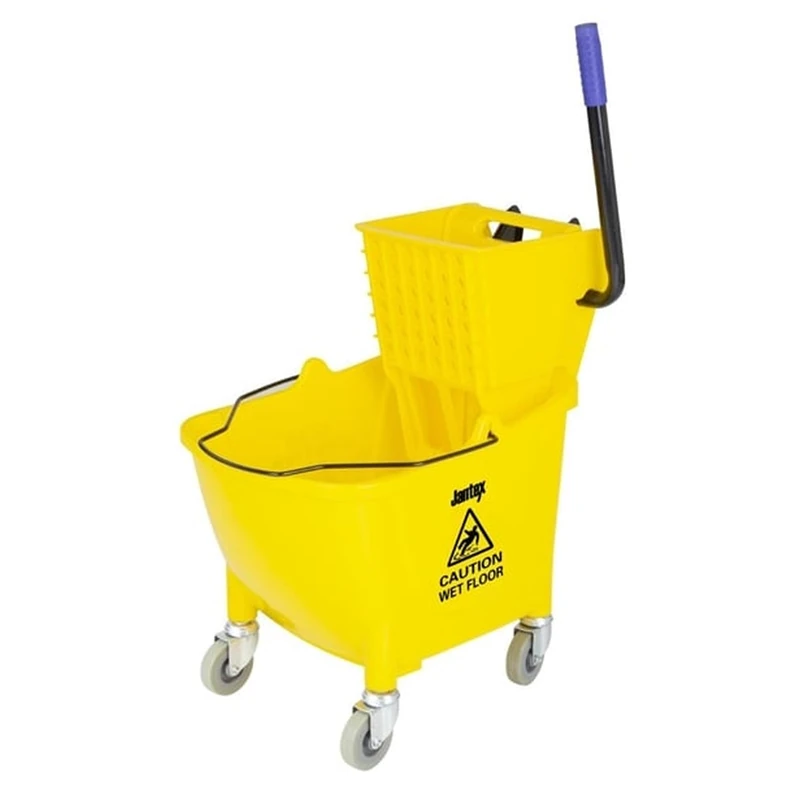 Jantex 30 L Mop Bucket with Foot Pedal Release, Yellow