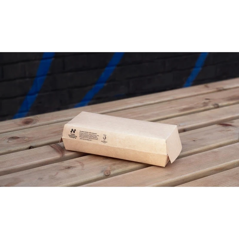 Notpla Clamshell Hot Dog Kraft (Pack 350)