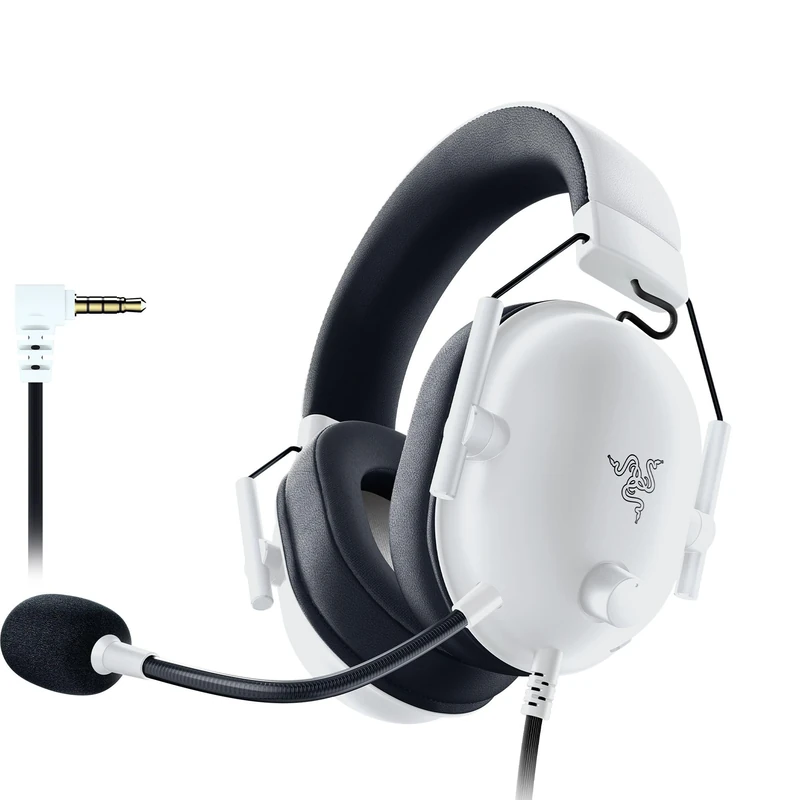 Razer BlackShark V2 X (PlayStation) - Wired e-sports headset for PlayStation 5 console - 250g - cardioid microphone - 50mm drivers, passive noise cancellation - 3.5mm jack White
