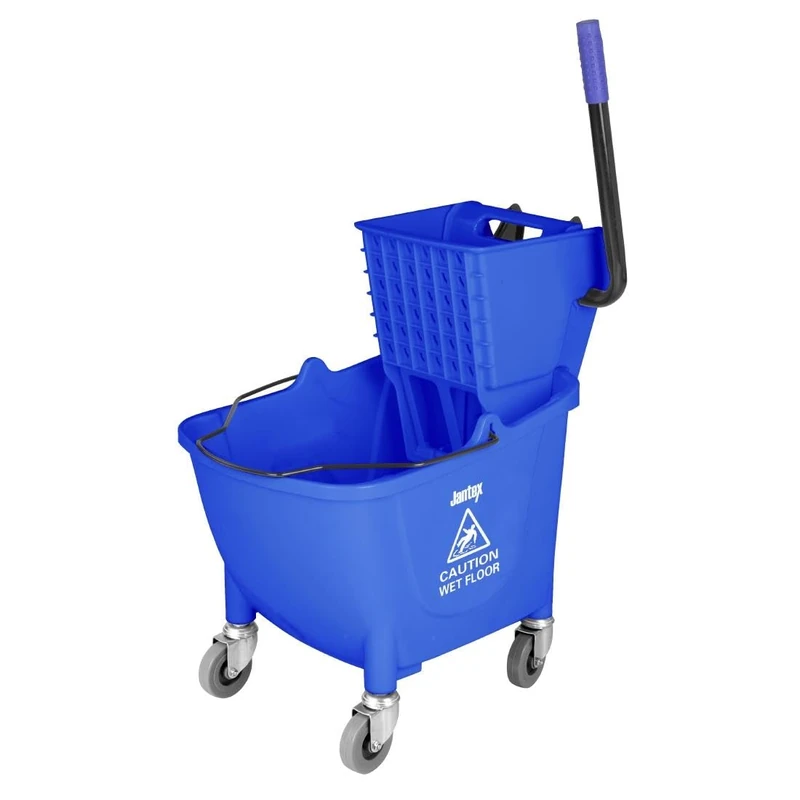 Jantex 30 L Mop Bucket with Foot Pedal Release, Blue