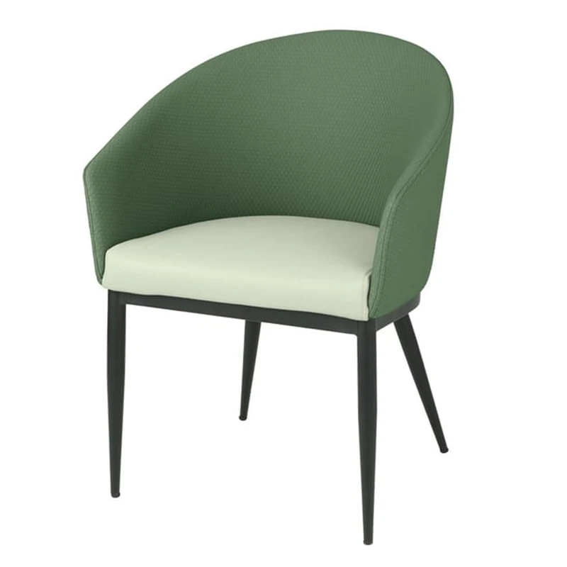 Bolero Sloane Interior Dining Chairs Green Forest (2 pack) - Upholstered in PVC Fabric FU522