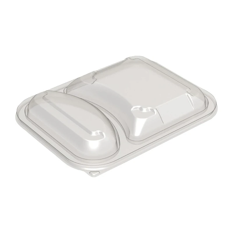 Faerch Hot Deli Deluxe 2 Compartment Takeaway Container Lid (Pack 365)
