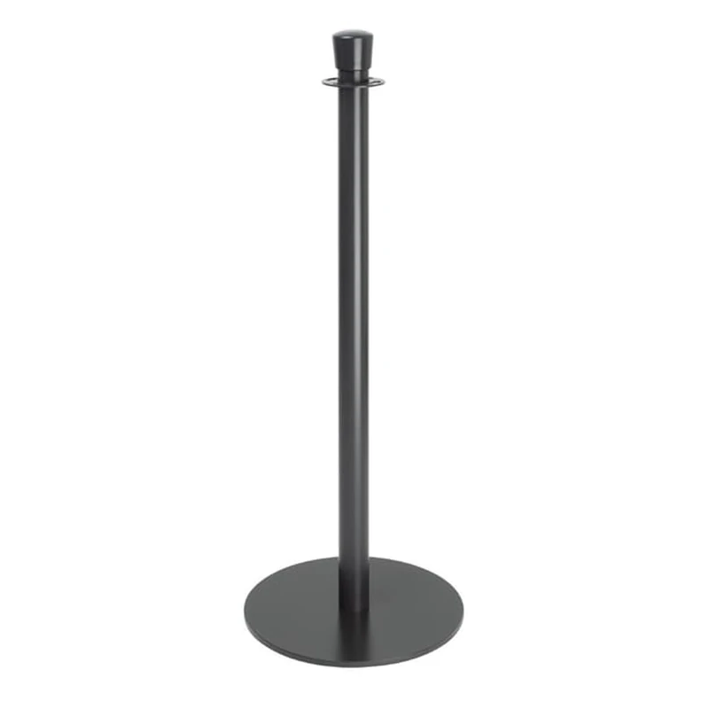 Bolero Flat Base Barrier Posts Black (2 pack) GP638
