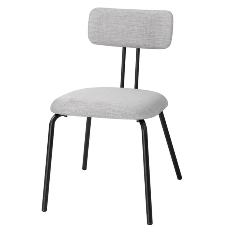 Bolero Fairfield Chairs Black and Grey Mix (2 Pack) - Kitchen, Living Room Armless Chair Set FU500