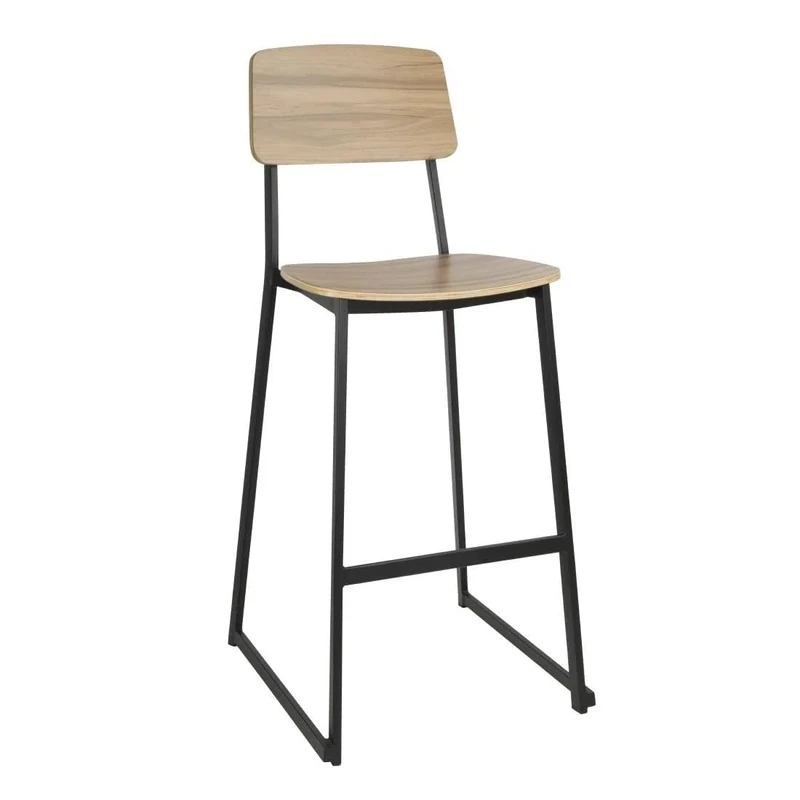 Bolero Beaufort Wooden Interior Bar High Stools (2 Pack) - Breakfast, Kitchen Stools FU525