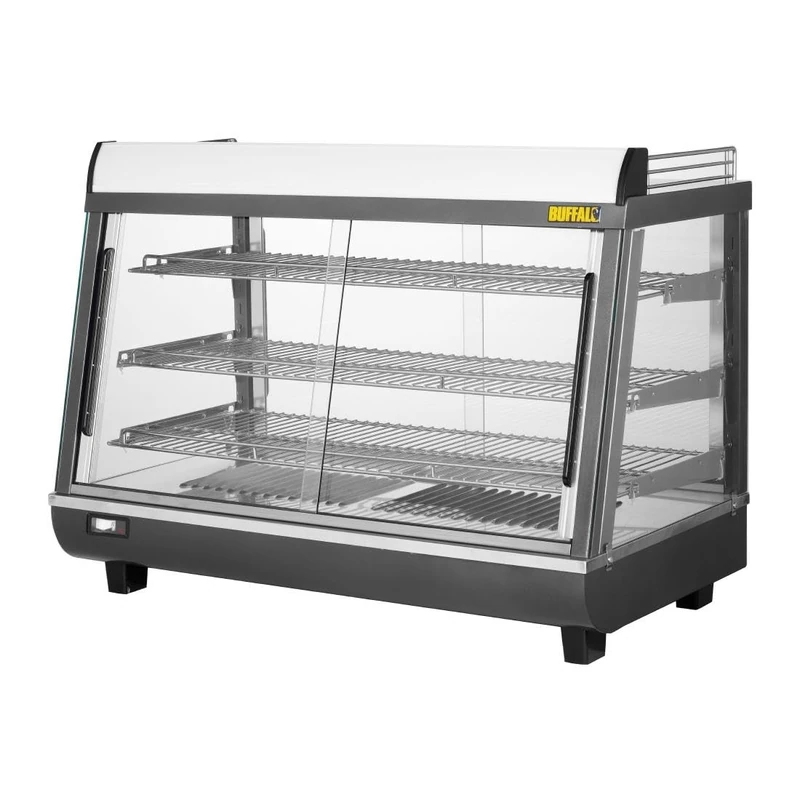 Buffalo Front and Rear Door Heated Merchandiser, 136Ltr - Image 1