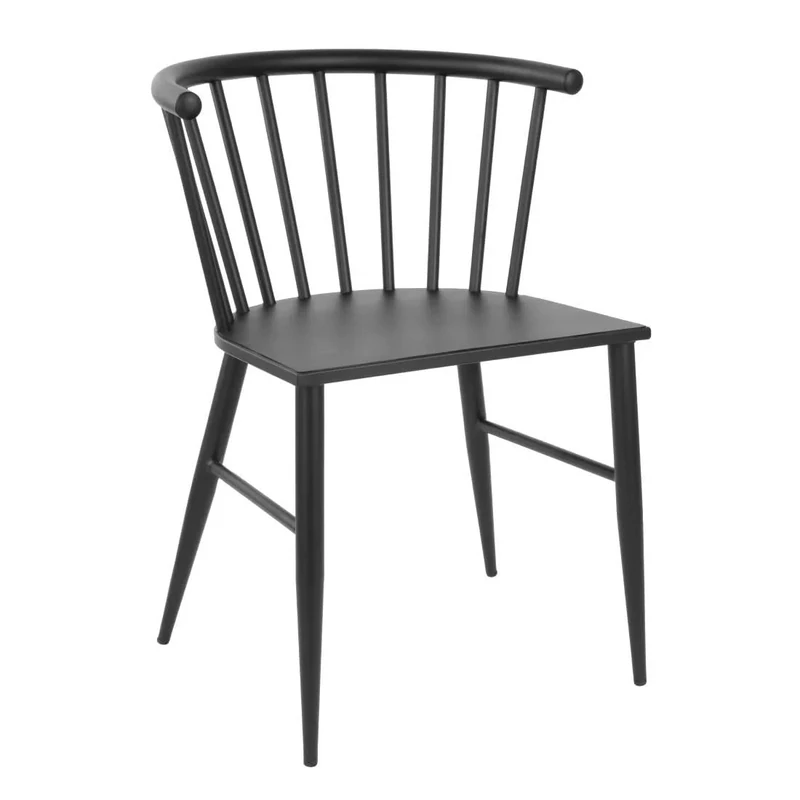 Bolero Harrowdene Side Chairs Black Spindle Set (2 pack) - Kitchen, Restaurant, Café Chair Set FU527