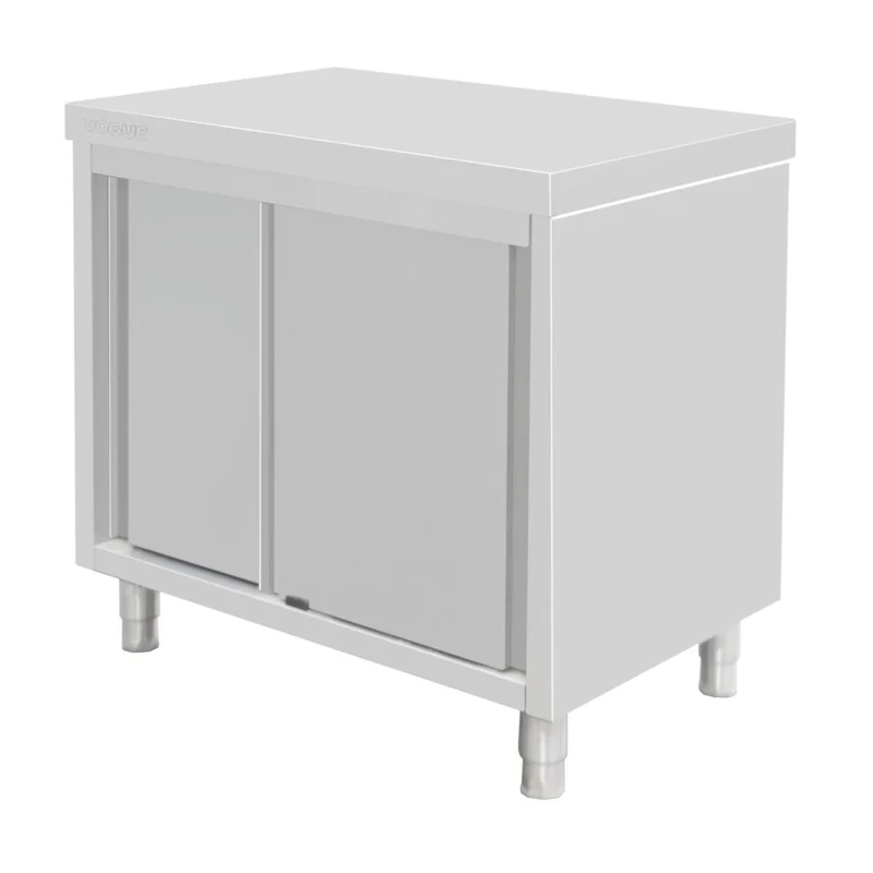 Vogue Standing Floor Cupboard Stainless Steel 900x900x600mm