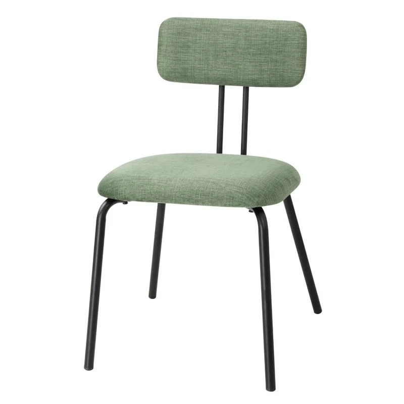 Bolero Fairfield Chairs Black and Green Mix (2 Pack) - Kitchen, Living Room Armless Chair Set FU501