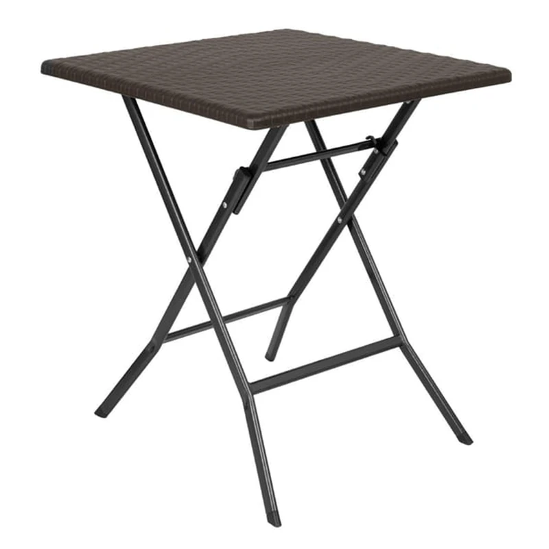 Bolero Square Folding Table Brown 620mm - Indoor Outdoor Garden, Wedding, Event Table GR773