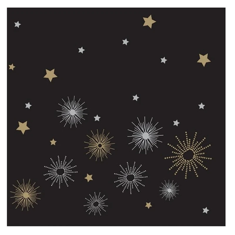 Swantex Midnight Sparkle Lunch Napkins 2ply 1000 Pack