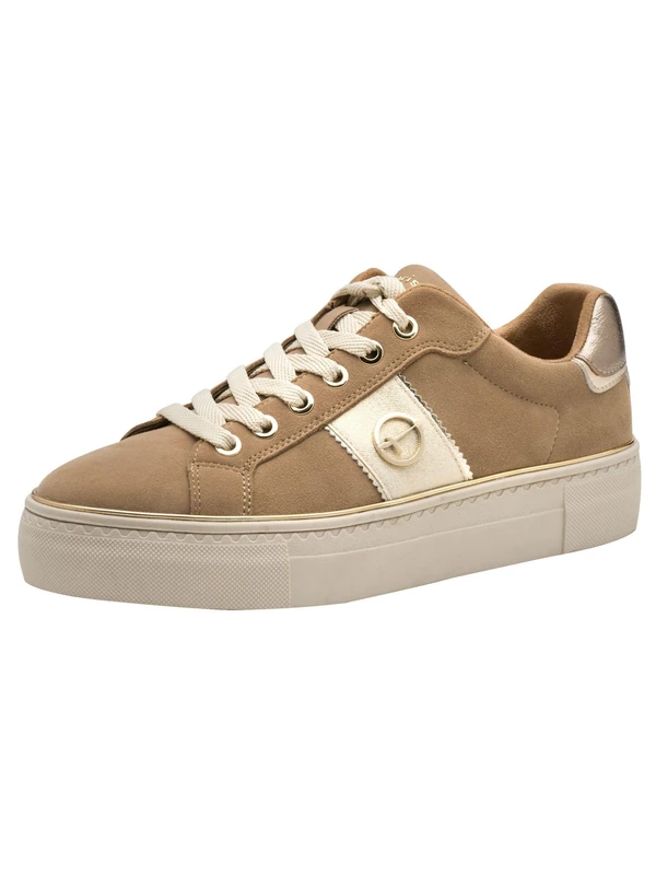 Tamaris Women's Flat Lace-Up Shoes, Camel, 4 UK
