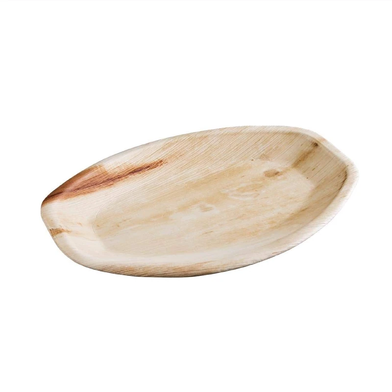 Fiesta Compostable Palm Leaf Plates, 360x240mm (Pack 100), Brown