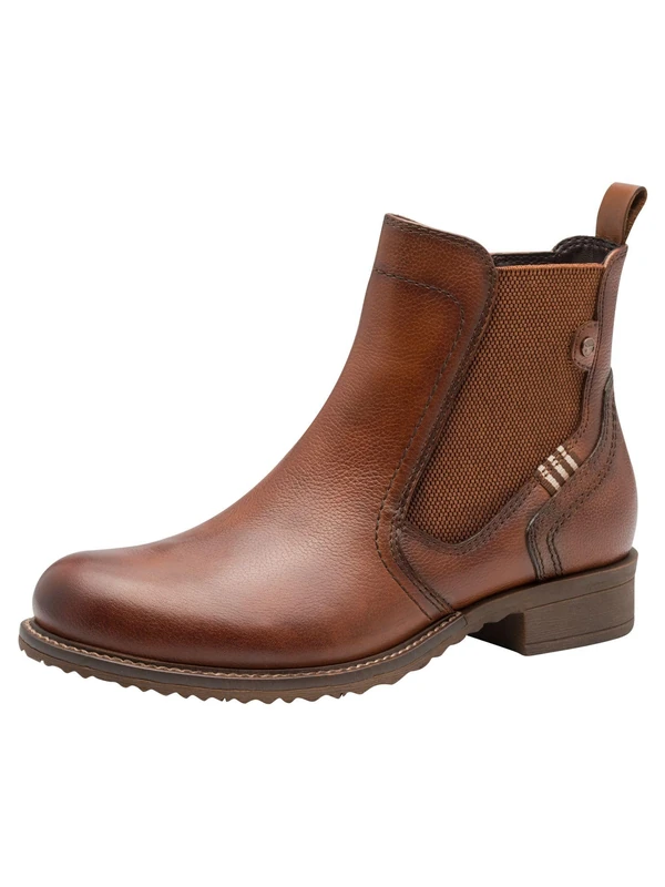 Tamaris Women's Flat Boots, Cognac leather, 39 EU - Image 1