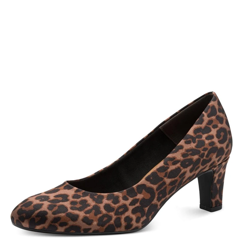 Tamaris Women's Vegan Court Shoes, Leopard, 7.5 UK