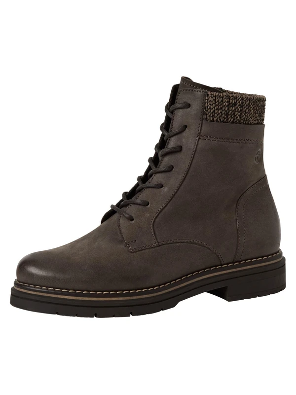 Tamaris Women's Lace Boot Flat 1-25145-45 Ankle Boots, MUD, 42 EU, Mud, 9 UK