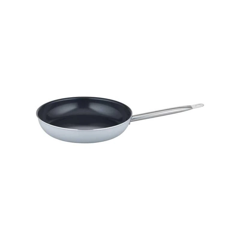 GSW Gastro Basic Frying Pan, Coated Pan, Scratch-Resistant and Energy-Saving with Induction, Aluminium Pancake Pan with Vitaflon® Quartz Non-Stick Coating, 28 cm
