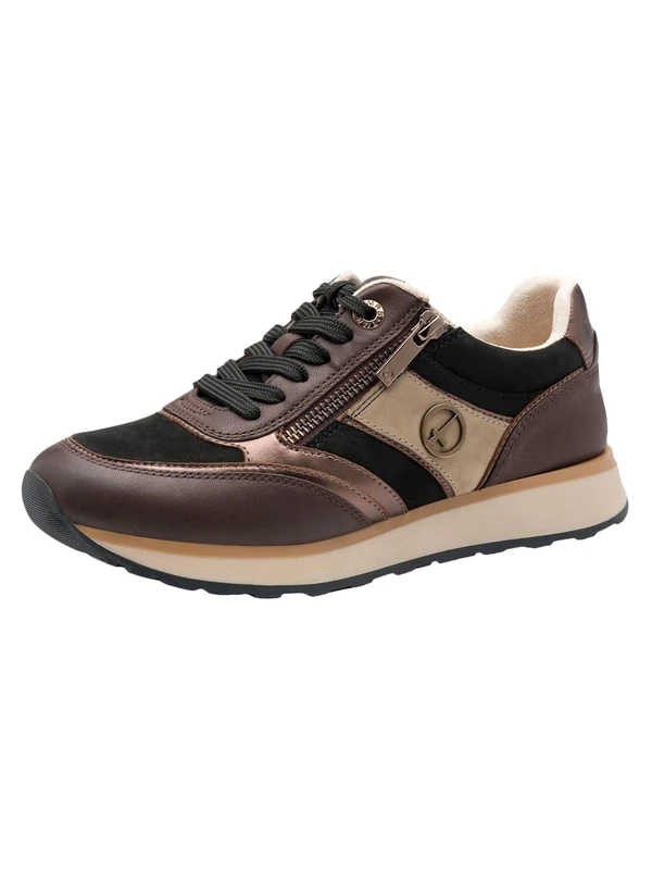 Tamaris Women's Flat Lace-Up Shoes, Mocca Comb, 6.5 UK
