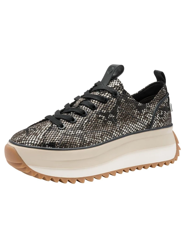 Tamaris Women's Low 1-23731-41 Trainers, Black Snake, 42 EU, Black Snake, 9 UK