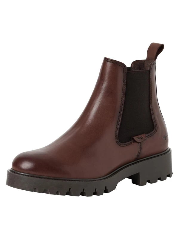 Tamaris 1-25448-45/382 Slip-On Boots Smooth Leather Women's in Brown, Tobacco Lea, 4 UK - Image 1