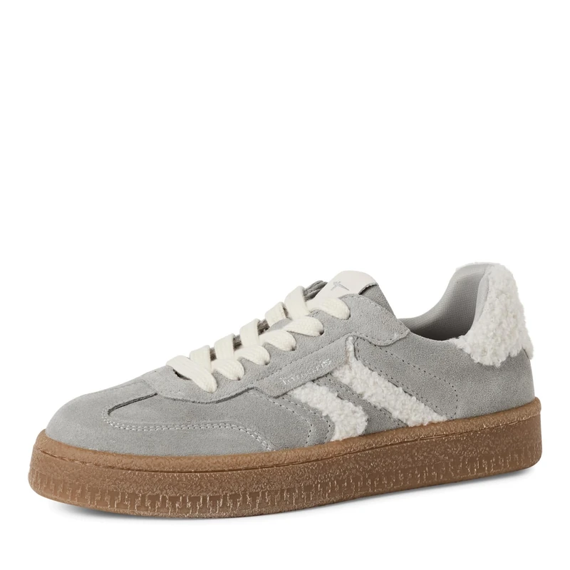 Tamaris Women's Lace-Up Leather, Lt Grey Fur, 6.5 UK