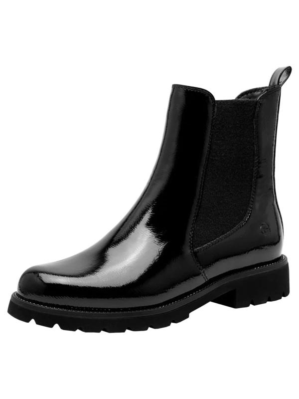 Tamaris Women's Vegan Boots, Black (Black Patent), 6.5 UK