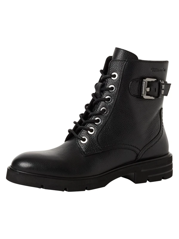 Tamaris Women's Flat Boots, black, 7.5 UK