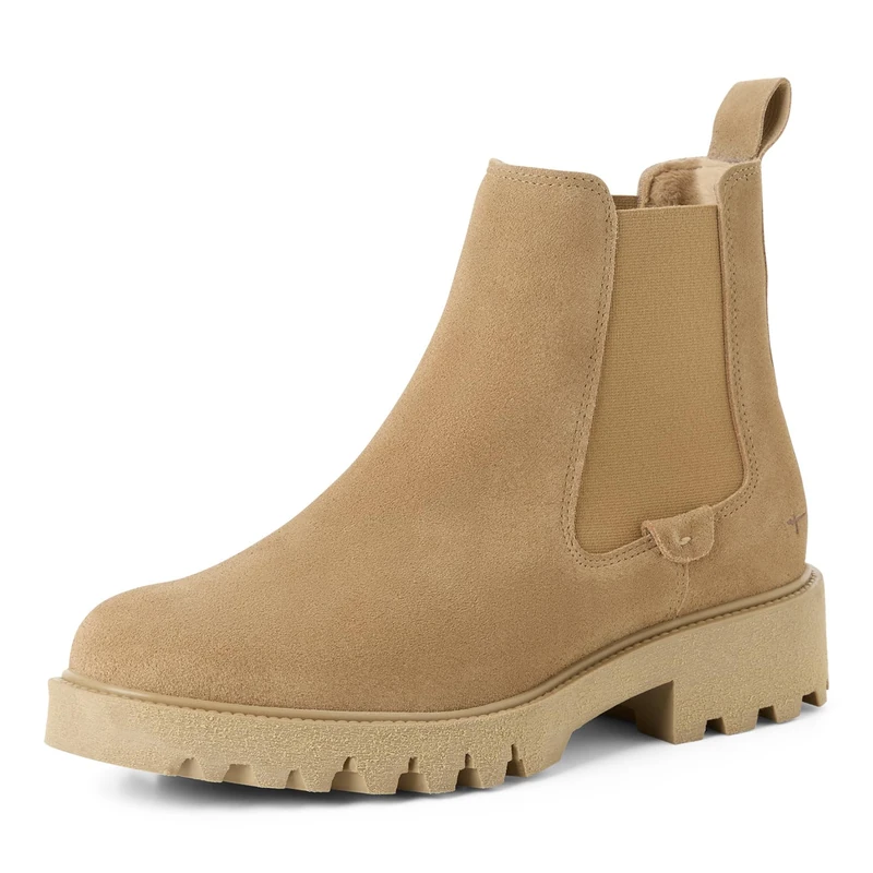 Tamaris Women's Damen Chelsea 1-25448-45 Boot, Beige, 4 UK
