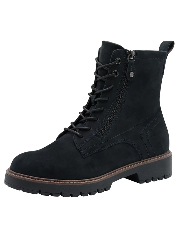 Tamaris Women's Damen Lace Boot Flat 1-25207-45 Ankle, Navy, 3.5 UK