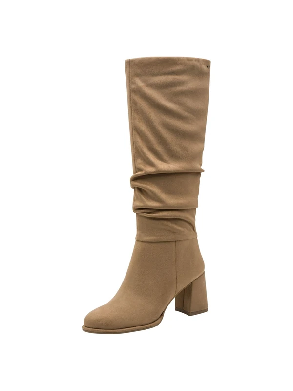 Tamaris Women's Long Boot Heel 1-25523-45 Knee High Boots, beige, 6.5 UK
