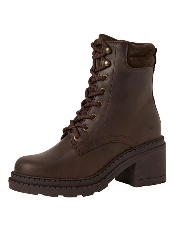 Tamaris Women's Lace Boot Heel 1-25294-45 Ankle Boots, Brown, 40 EU, brown, 8 UK