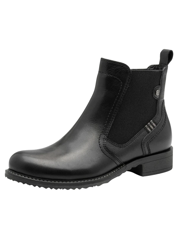 Tamaris Women's Chelsea Boots 1-25821-45, Black (Black Leather), 7.5 UK