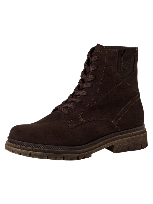 Tamaris Women's Lace Boot Flat 1-25217-45 Ankle Boots, Mocha, 40 EU, mocha, 8 UK
