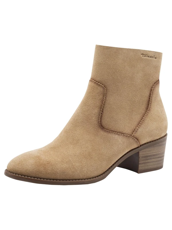 Tamaris Women's Boot Heel 1-25329-45 Ankle Boots, Beige, 39 EU, beige, 7 UK